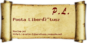 Posta Liberátusz névjegykártya